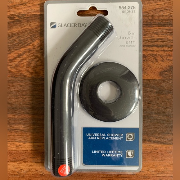 6 in. Shower Arm and Flange in Oil Rubbed Bronze By Glacier Bay NIP - Picture 1 of 2